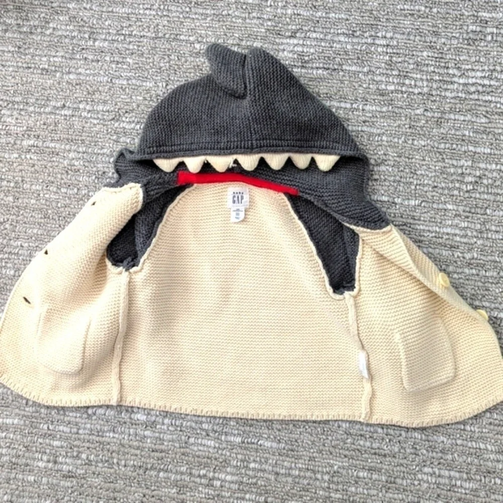Baby GAP (3-6 Months) Knit Button Down Shark Sweater/Jacket